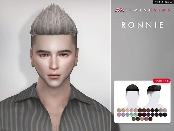 Sims 4 Ronnie Hair 145 by TsminhSims at TSR