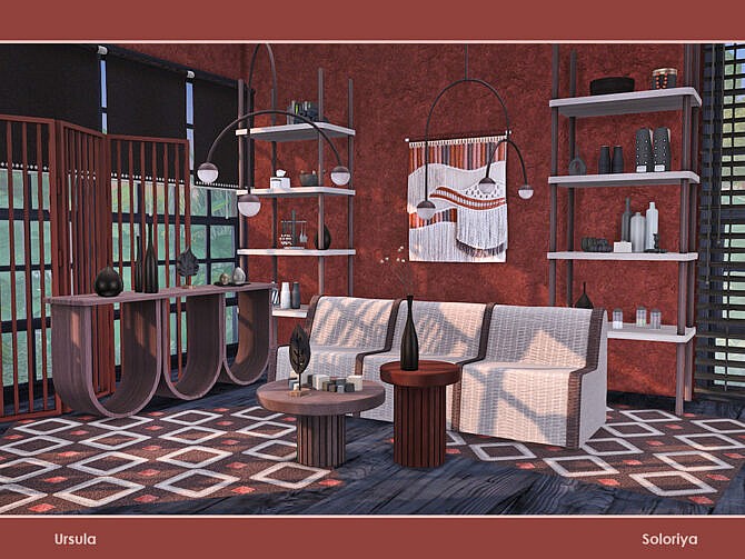 Sims 4 Ursula living room by soloriya at TSR