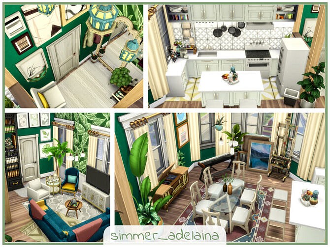 Sims 4 Painters Apartment by simmer adelaina at TSR