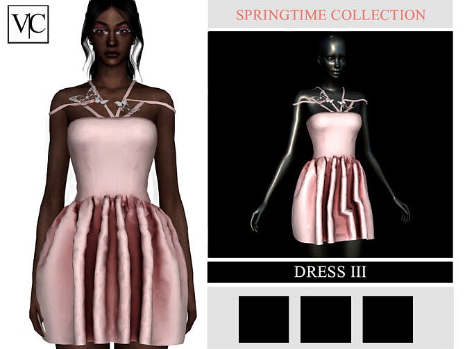 Sims 4 SpringTime Collection Dress III by Viy Sims at TSR