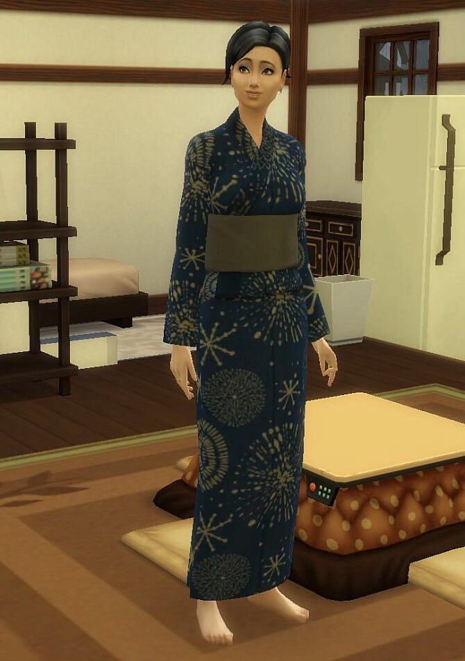 Sims 4 Snowy Escapes Yukata Recolor by Amarise at Mod The Sims 4