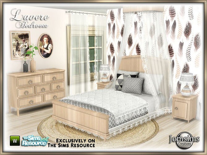 Sims 4 Lavere bedroom by jomsims at TSR