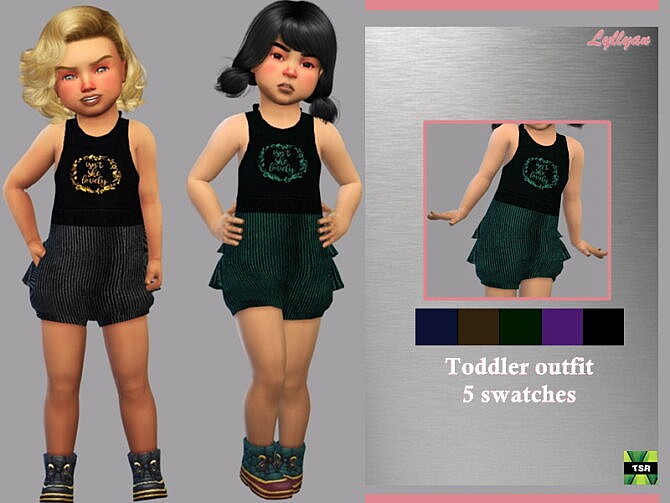 Sims 4 Toddler outfit Dara by LYLLYAN at TSR