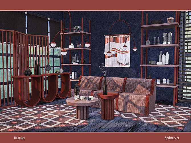 Sims 4 Ursula living room by soloriya at TSR