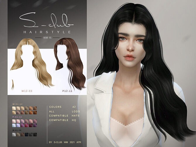 Sims 4 Hair 202116 by S Club WM at TSR