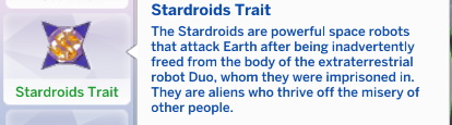 Sims 4 Stardroids Trait by color system at Mod The Sims 4