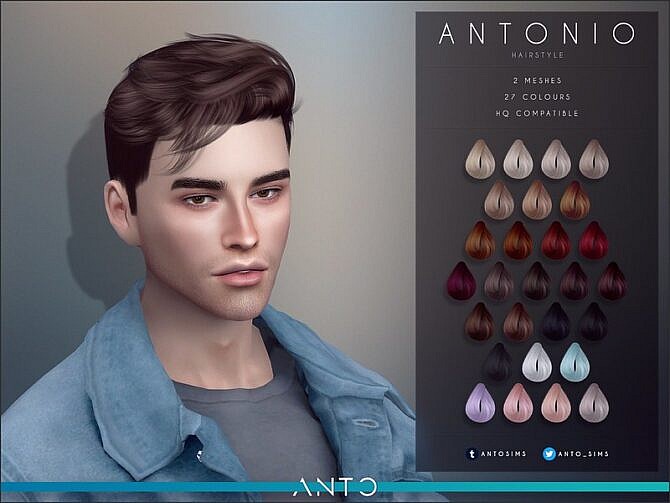 Sims 4 Antonio short hair by Anto at TSR