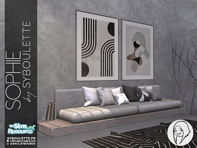 Sims 4 Sophie living room set by Syboubou at TSR