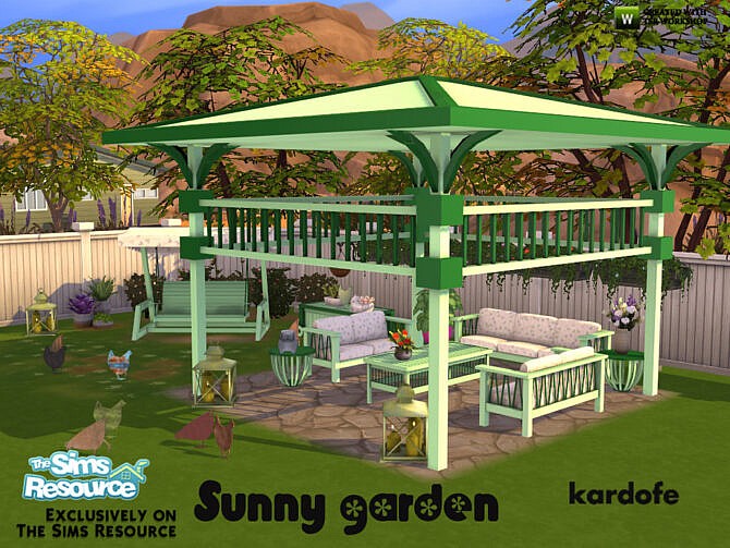 Sims 4 Sunny garden set by kardofe at TSR