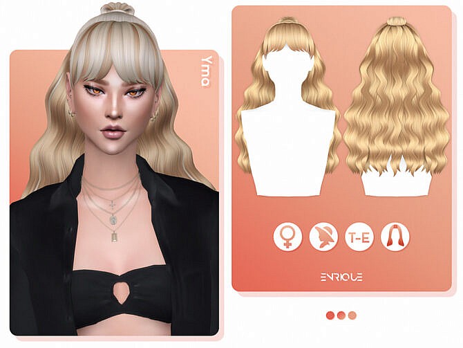 Sims 4 Yma Hairstyle by EnriqueS4 at TSR
