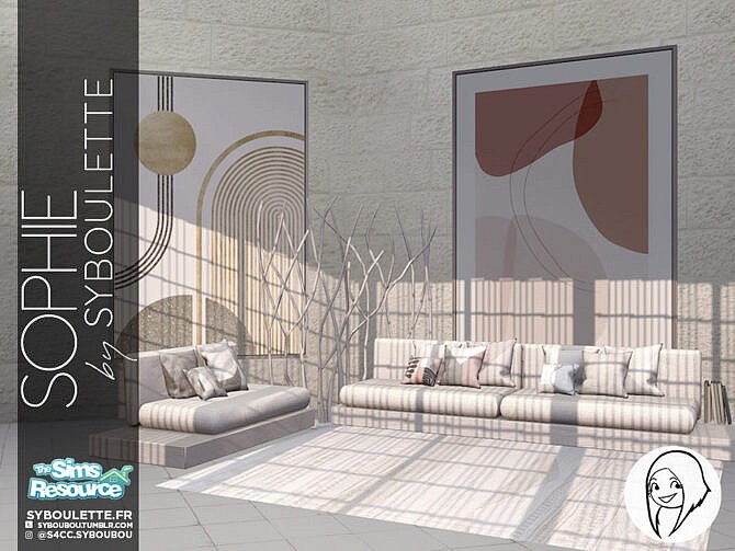 Sims 4 Sophie living room set by Syboubou at TSR