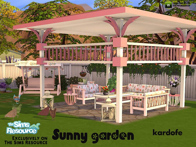 Sims 4 Sunny garden set by kardofe at TSR