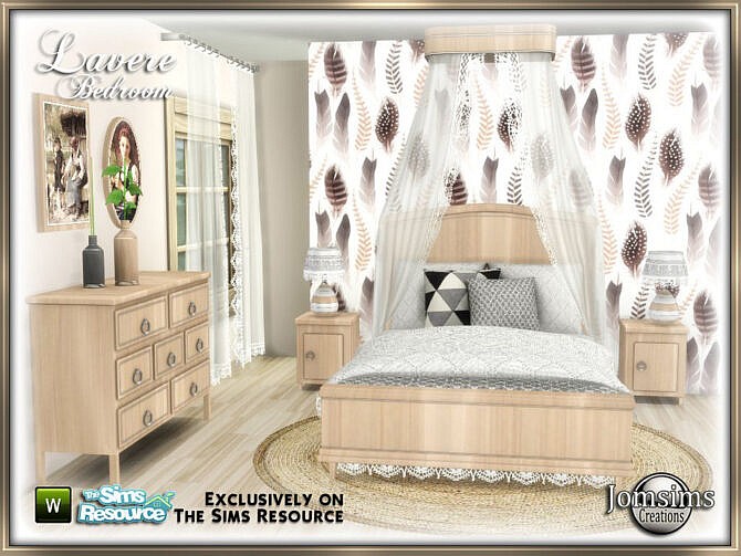 Sims 4 Lavere bedroom by jomsims at TSR