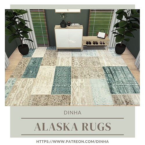 Alaska Rugs: Blue & Beige