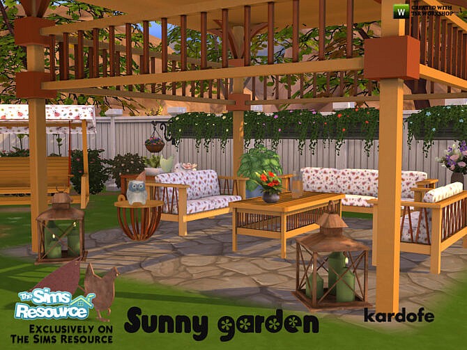 Sims 4 Sunny garden set by kardofe at TSR