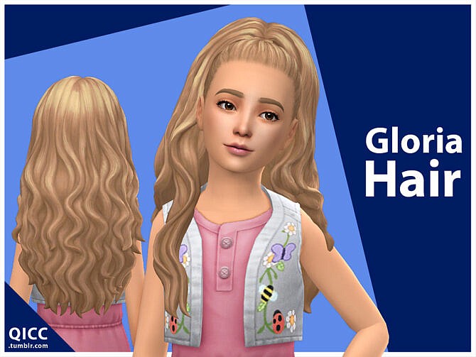 Sims 4 Gloria Hair Set by qicc at TSR
