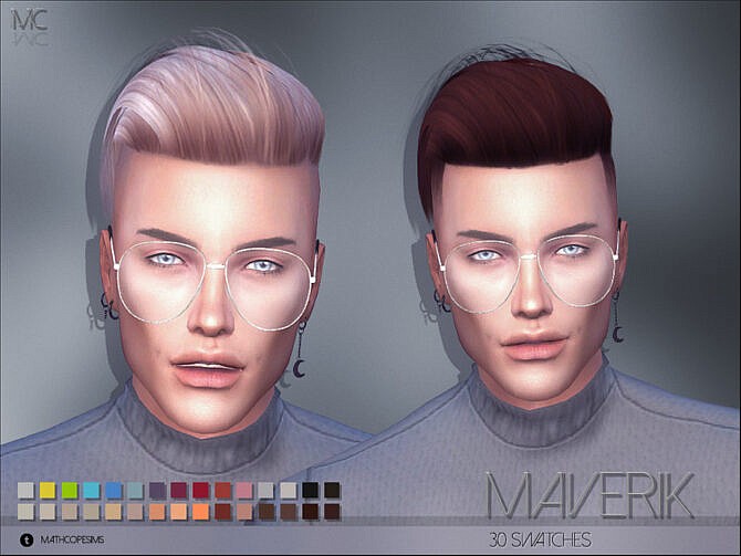 Sims 4 Maverik Hair by Mathcope at TSR