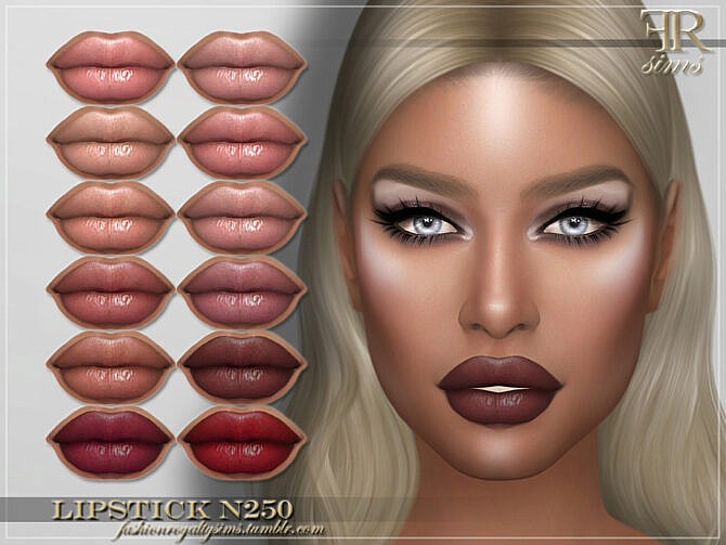 Sims 4 FRS Lipstick N250 by FashionRoyaltySims at TSR