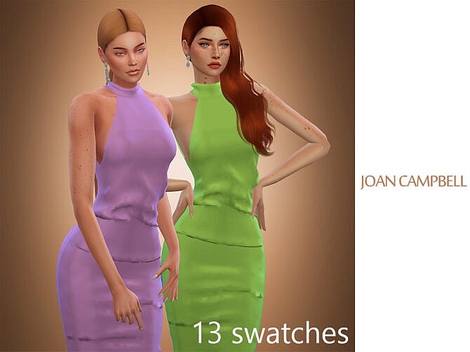 Sims 4 Supreme Dress by Joan Campbell Beauty at TSR