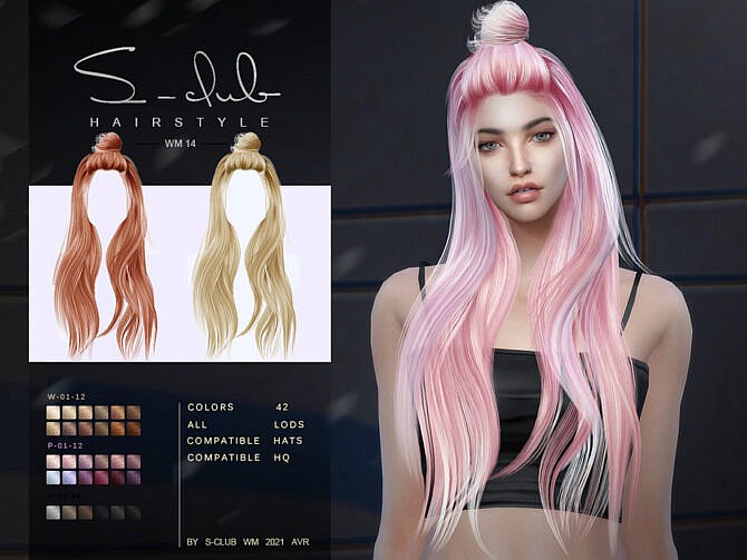 Sims 4 Hair 202114 by S Club WM at TSR
