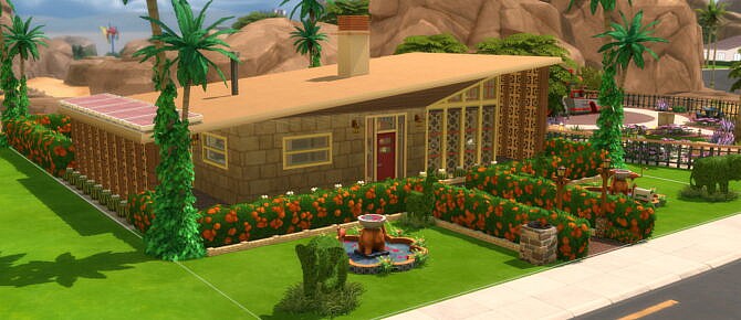 Sims 4 The El Dorado Mid Century Modern Home by DominoPunkyHeart at Mod The Sims 4