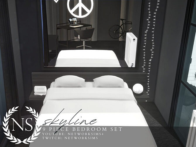 Sims 4 Skyline Bedroom by Networksims at TSR