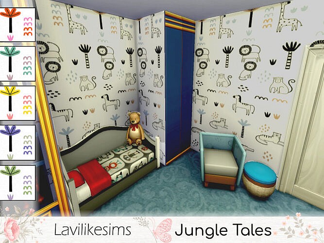 Jungle Tales Walls By Lavilikesims