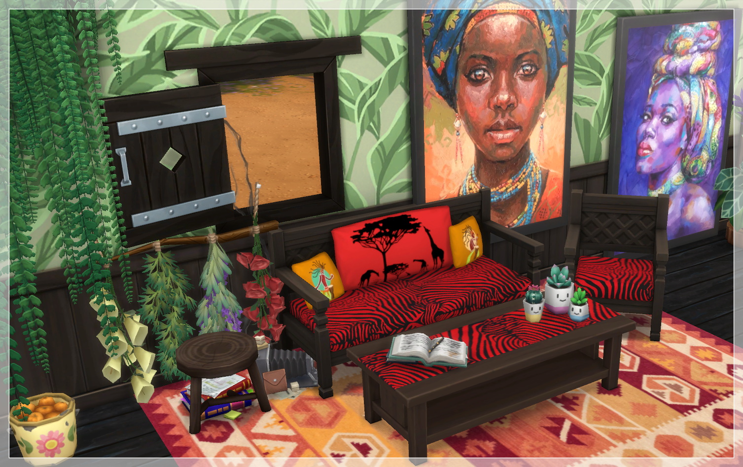 AFRICA Livingroom 2021 at Annett’s Sims 4 Welt » Sims 4 Updates