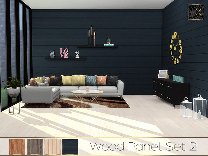 Sims 4 TX   Wood Panel Set 2 by theeaax at TSR