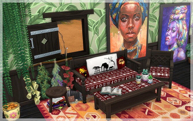 Sims 4 AFRICA Livingroom 2021 at Annett’s Sims 4 Welt