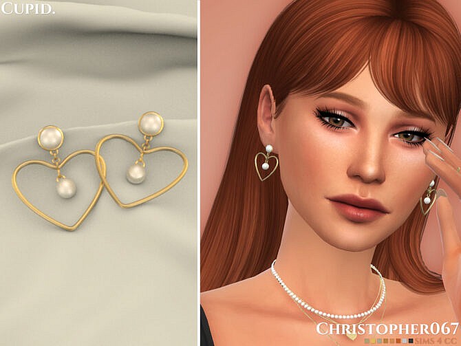 Sims 4 Cupid Earrings by Christopher067 at TSR