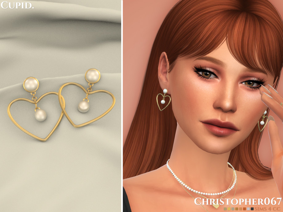 Cupid Earrings By Christopher067 At Tsr Sims 4 Updates