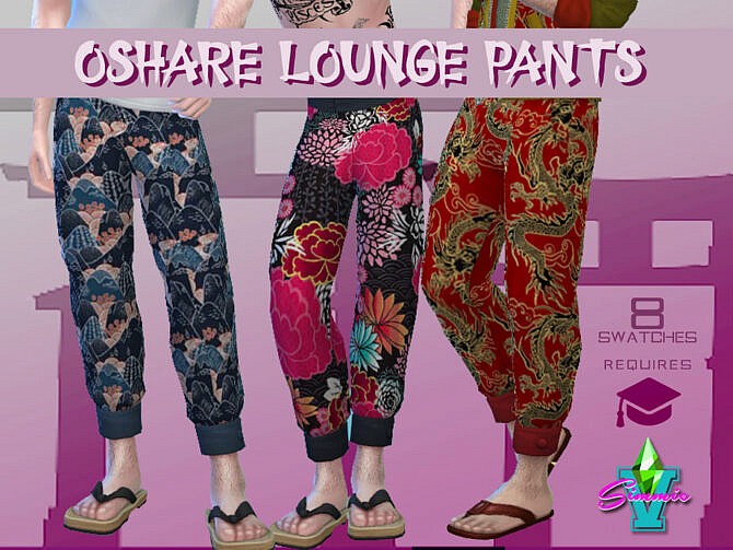 Sims 4 Oshare Lounge Pants by SimmieV at TSR