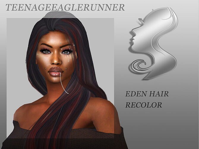 Sims 4 Eden Hair Recolor at Teenageeaglerunner