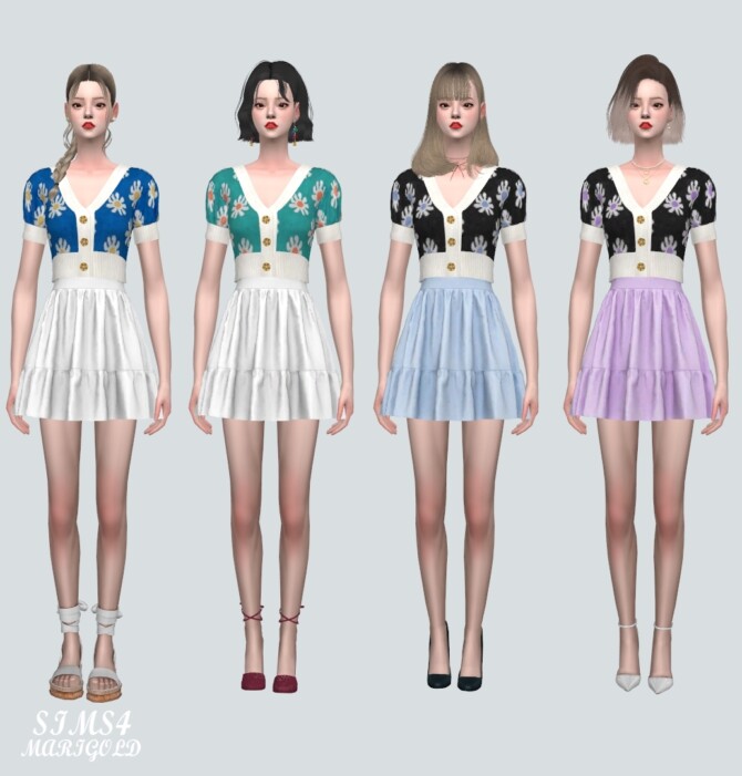 Sims 4 Mini Cardigan With G Skirt at Marigold