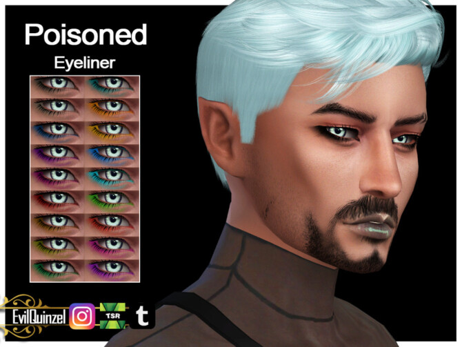 Sims 4 Poisoned Eyeliner by EvilQuinzel at TSR