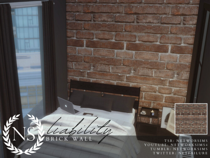 Sims 4 Liability Brick Walls by Networksims at TSR