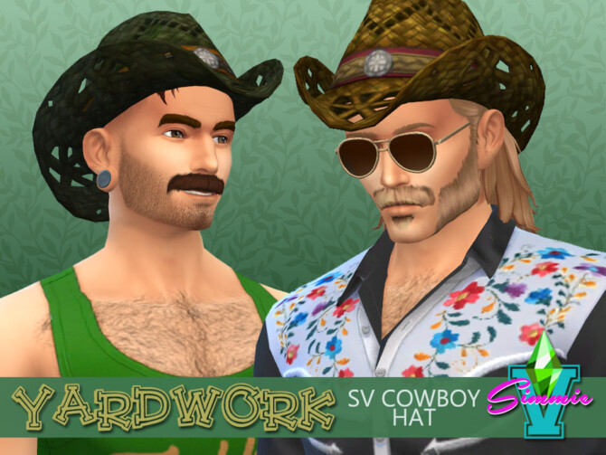 Sims 4 Yardwork SV Cowboy Hat by SimmieV at TSR