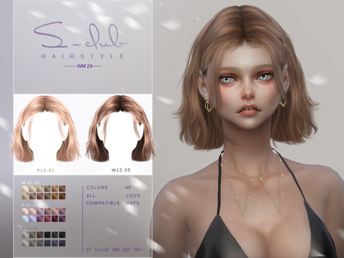 Sims 4 Hair 202123 by S Club WM at TSR