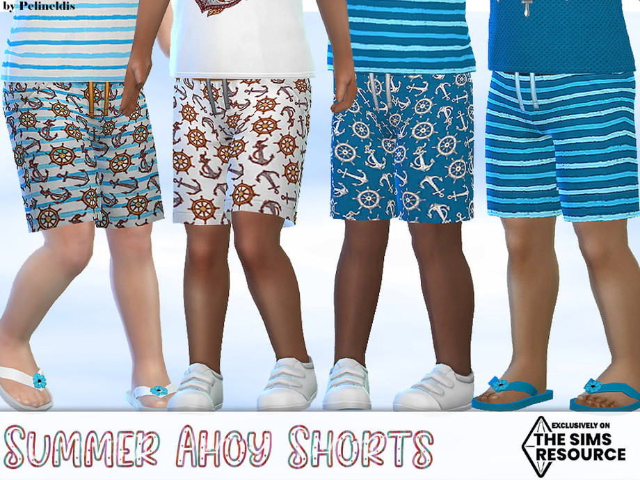 Boys Summer Ahoy Shorts By Pelineldis At Tsr Sims 4 Updates 1874