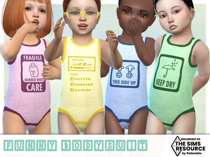 Sims 4 Funny Bodysuit by Pelineldis at TSR