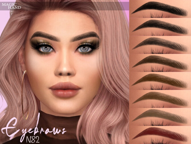 Sims 4 Eyebrows N82 by MagicHand at TSR