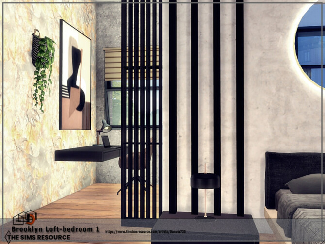 Sims 4 Exclusive bedroom 1 [Brooklyn Loft] by Danuta720 at TSR