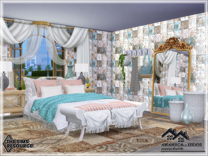 Sims 4 Arabica Tiles by marychabb at TSR