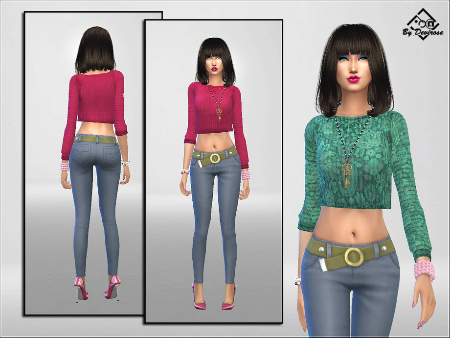 Spring Pullover by Devirose at TSR » Sims 4 Updates