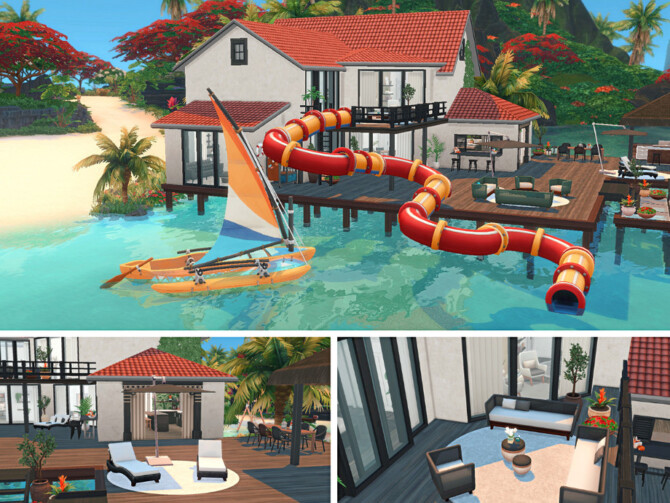 Sims 4 Tropical Family Home by Summerr Plays at TSR