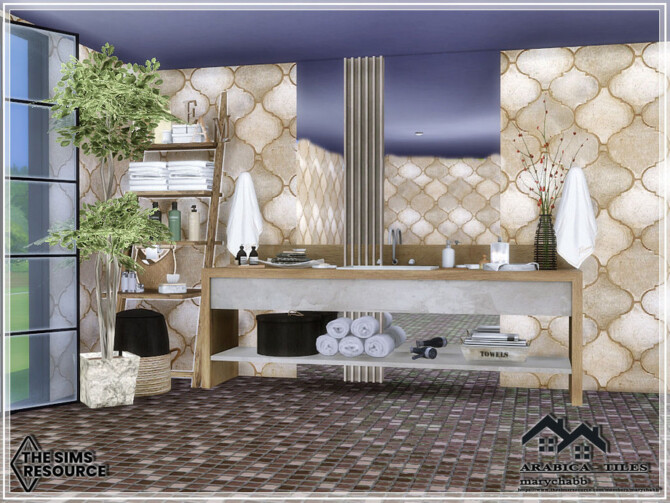 Sims 4 Arabica Tiles by marychabb at TSR