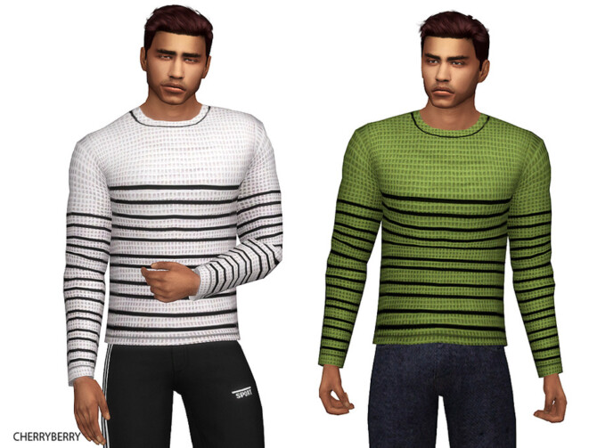 Sims 4 Max Mens Sweater by CherryBerrySim at TSR
