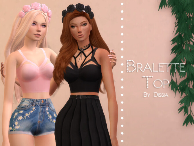 Sims 4 Bralette Top by Dissia at TSR