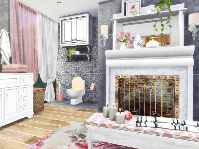 Sims 4 Rosa Bathroom by Rirann at TSR